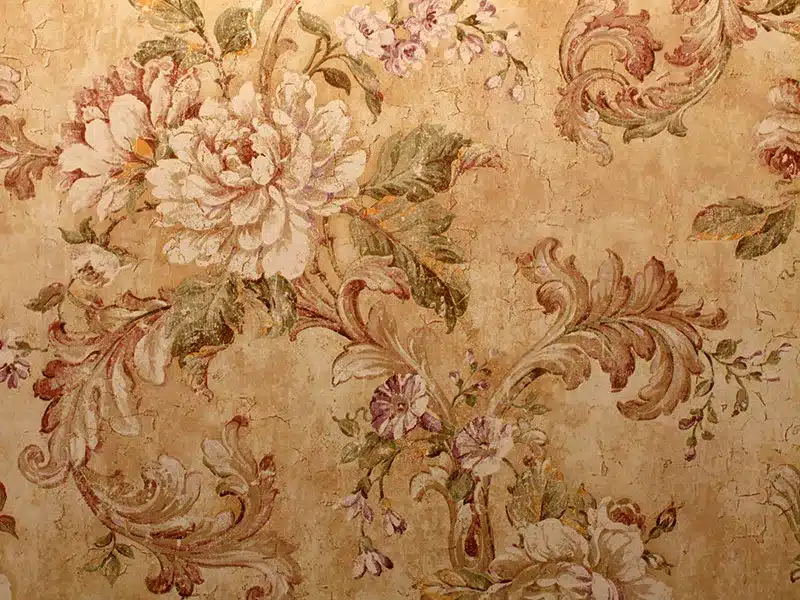 Carta da parati floreale vintage