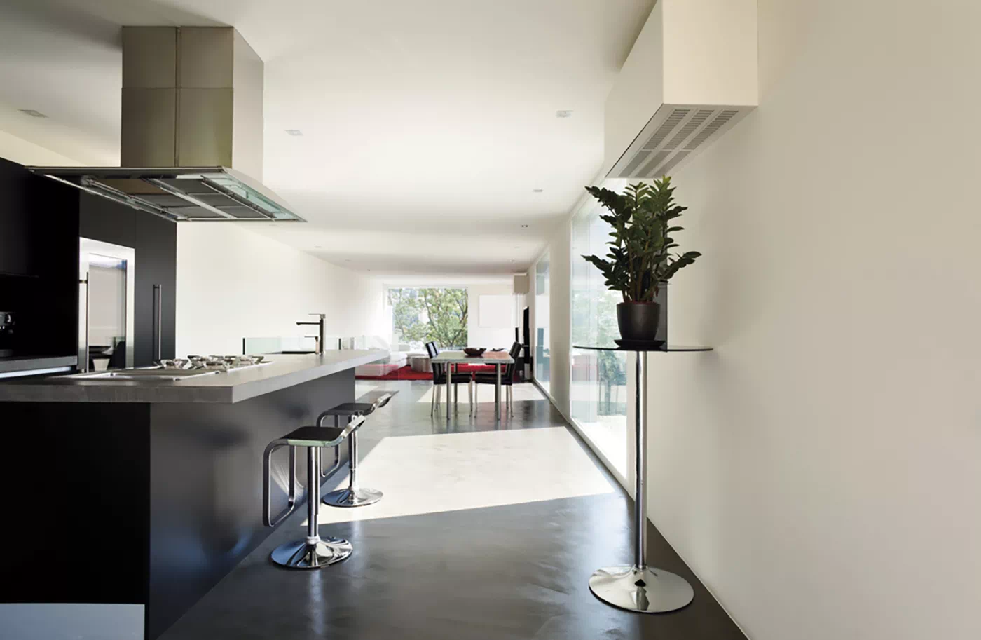 Cucina soggiorno moderna a Milano