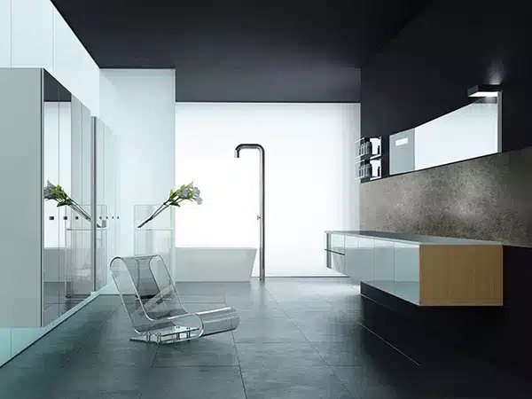 Pavimento in piastrelle per il bagno a Milano